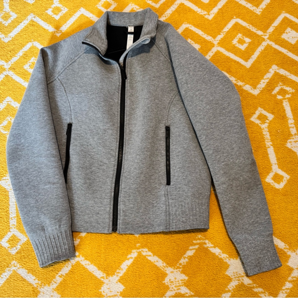 Lululemon Athletica Gray and Black Bomber Jacket